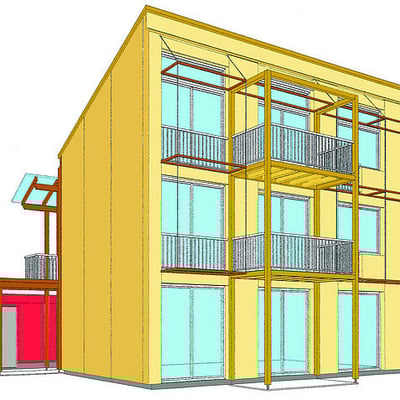 Modulares Holz Sonnenhaus