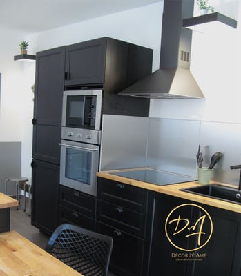 Cuisine noire - Décor Zé Âme