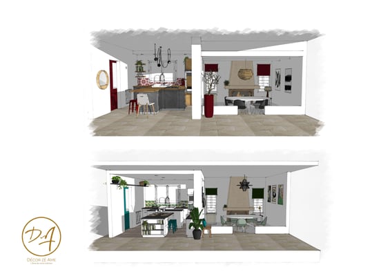 Cuisine ouverte sur séjour