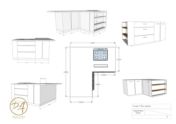 Modèle de cuisine aménagée