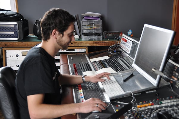 Studio mécanique lors de l’enregistrement de notre premier CD “su e giù” en 2013