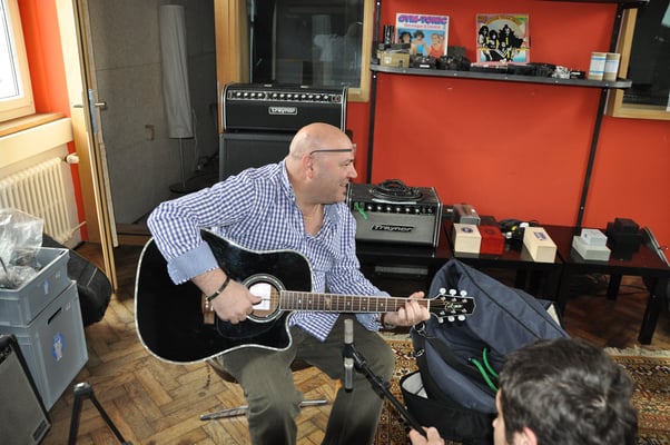 Studio mécanique lors de l’enregistrement de notre premier CD “su e giù” en 2013