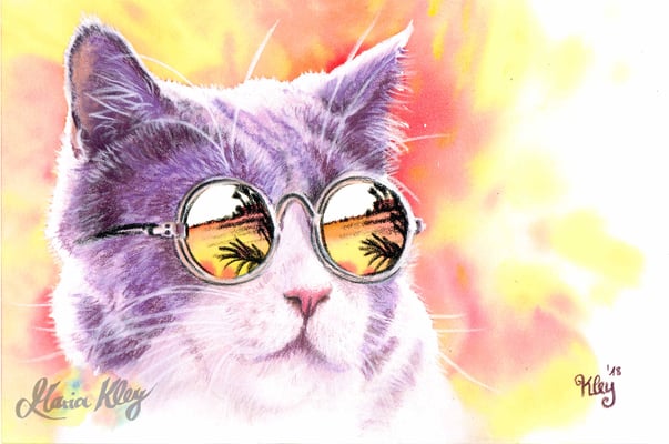 "Sonnenbrille" Pastell 20x30cm