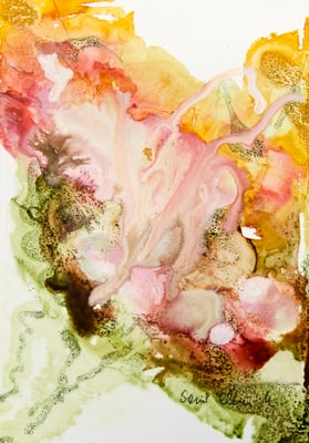 Aquarelles et encres sur papier yupo