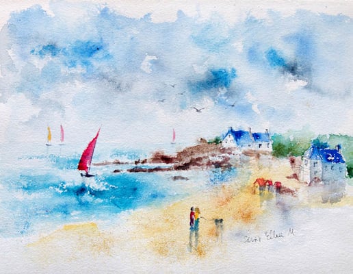 Aquarelle de Batz-sur-Mer