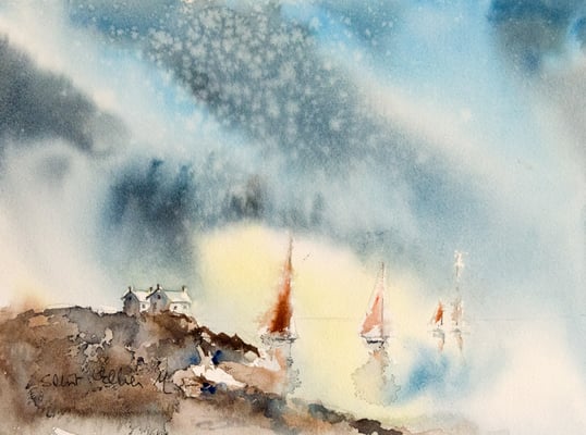 Aquarelle de voiliers