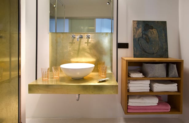 Badezimmer im Boutique-Ferienapartment im Weinhaus Moser