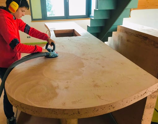 Lieblingsbaustelle: Betonveredelung in einem Weingut, Asselheim