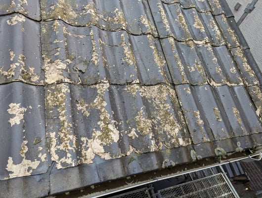 腐敗したセキスイ瓦を屋根カバー工事でキレイに　画像2