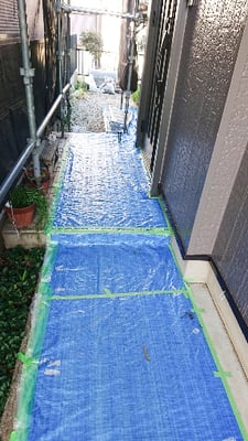床の養生1