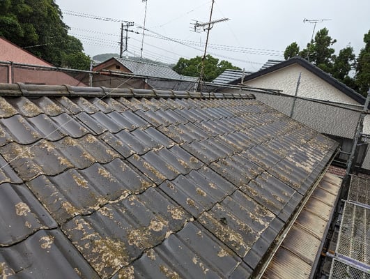 腐敗したセキスイ瓦を屋根カバー工事でキレイに　画像4