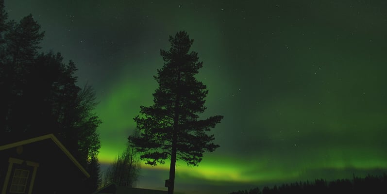 Polarlichter Show in Schweden