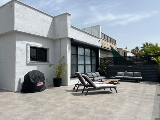 Espace détente face à la plage