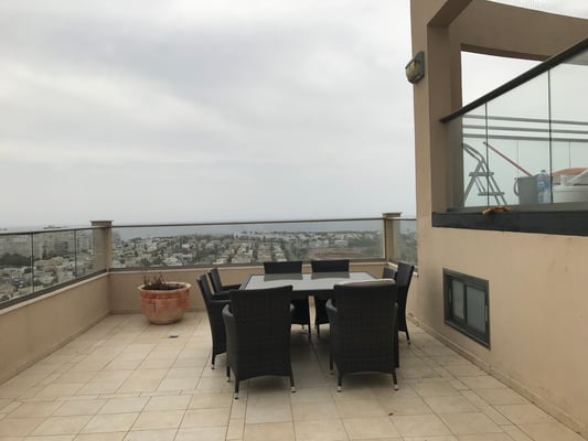 Terrasse vue mer de face