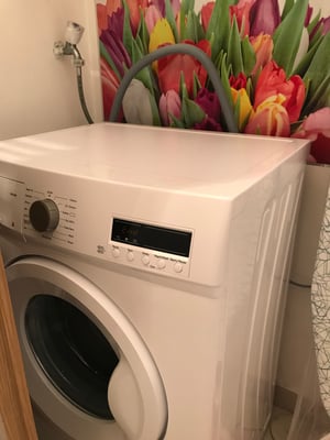 Service room with washing machine