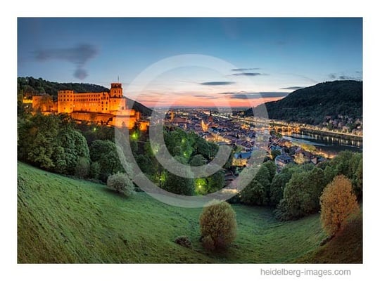 Archiv-Nr. hc2014137 | Nächtliches Heidelberg mit Schloss, Altstadt und Rheinebene
