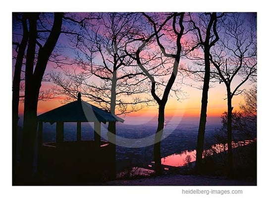 Archiv-Nr. hc96149 / Fuchsrondell, Neckar und Rheinebene im Sonnenuntergang 