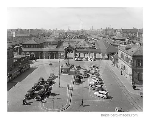 Archiv-Nr. H5003 / Alter Heidelberger Bahnhof um 1950