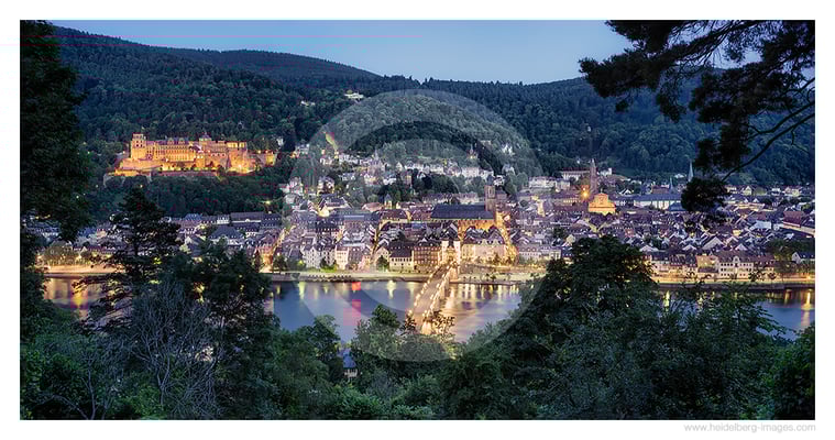 Archiv-Nr. hc2021202 | Heidelberger Altstadt in der Abenddämmerung