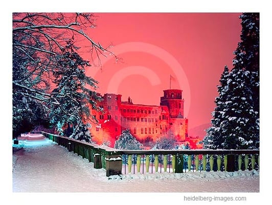 Archiv-Nr. hc91107 / Schlossterrasse u. Schloss im Winter 