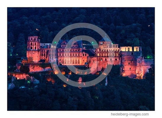 Archiv-Nr. hc98122a / Schlossfassade bei Nacht 