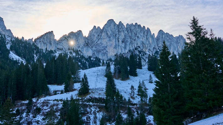 Grossmutterloch Jaun - Sonne letzte Strahlen 10-40h - Blumer Emil