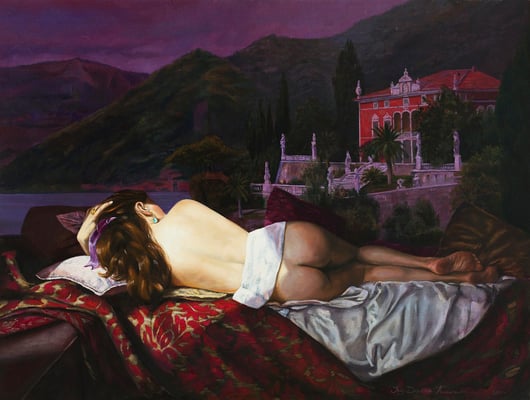 Iris Frederix | Villa Bramosia, oil on canvas, 90 x 120 cm