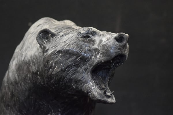Baer Head, 40 cm, marble composite. Price on request