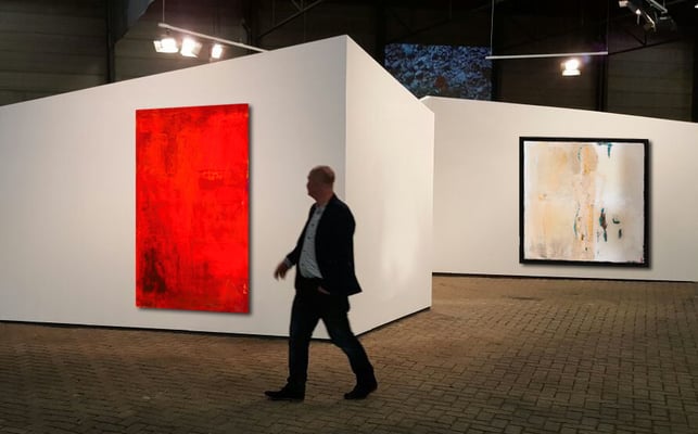 Orange  Mixed media & epoxy resin on canvas 115 x 195 cm