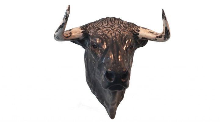 Bull Head, 40 cm, marble composite. Price on request