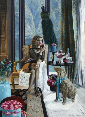 Iris Frederix | Bis vincit que se vincit, oil on canvas, 170 x 130 cm