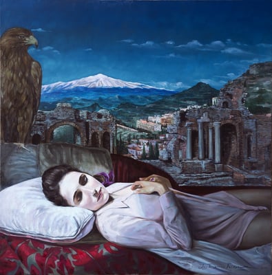 Iris Frederix | Longing of the soul, oil on canvas, 120 x 120 cm