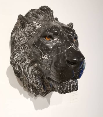 Chris Tap, lion, marble composite