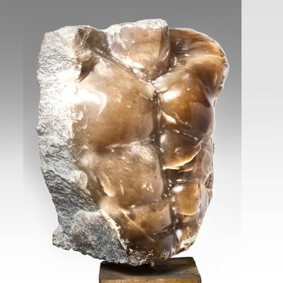 Male torso, albast, 55 cm