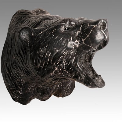 Baer Head, 40 cm, marble composite. Price on request