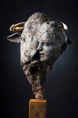 Godfried Dols, bronze, Europa e il Toro, 52x35x35 cm. EUR 12,500