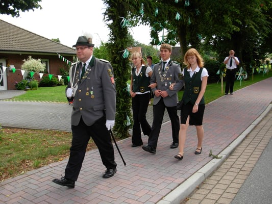Einholung des Jungschützenkönigs.