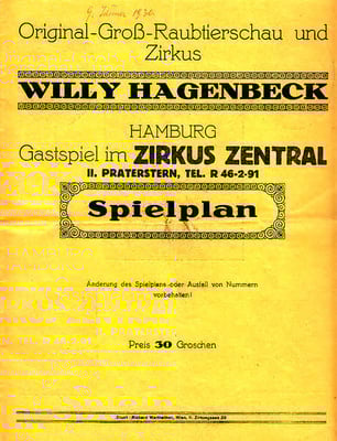 1930 Jänner im Circus Zentral - Wien