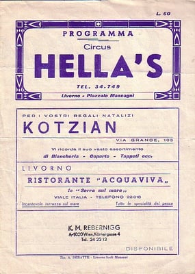 1962 - tournee in italien in kooperation mit walter nones / moira orfei