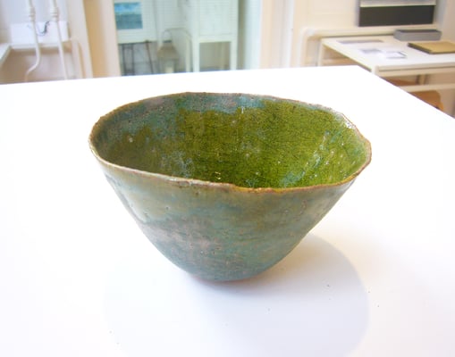 Bol vert #1, grès(French ceramics), glaze / (+/-)dia. 11x h:7 cm / Price on request