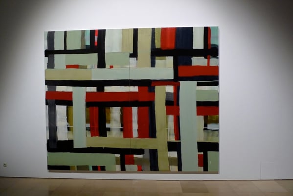 Monika Humm, transition 4, 2011, Acryl auf Holz, 300x360x5cm