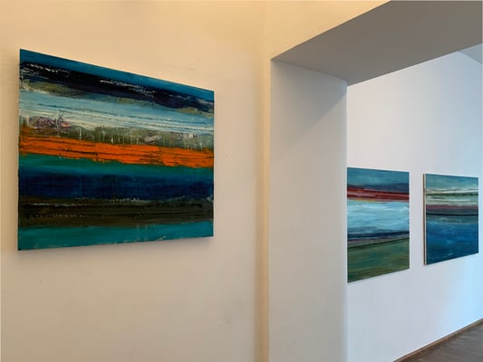 Ausstellung Monika Humm - Sehnsuchtsorte in der Galerie Michael Heufelder, 2025