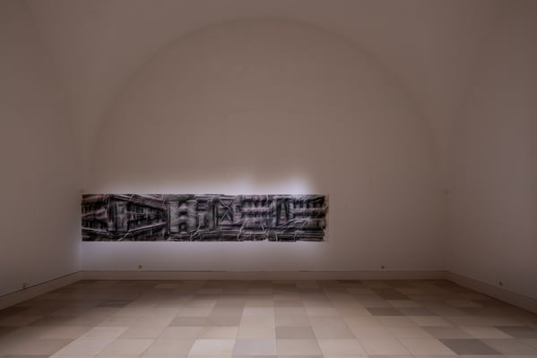  Ben Goossens: Eckkonfekt, Sprühlack auf Papier / Supernature, Galerie der Künstler München, 2021 Foto: Edward Beierle