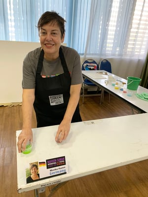 Monika Humm at Art Workshop 12.11.2024, Rajabhat University Nakhon Sawan, Thailand