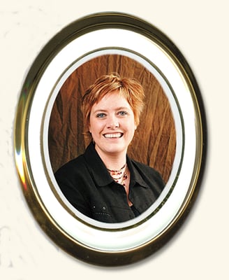 Photo porcelaine avec cadre en bronze