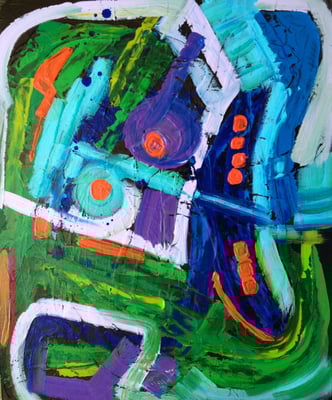 "SPRING RAIN II"   (20x24 framed in black to 23x27)   SOLD