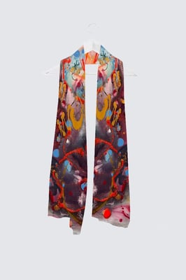 "FROM THE BEGINNING" Chiffon Scarf