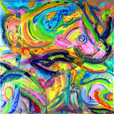 "SEA OF LOVE"  (60x60)  SOLD