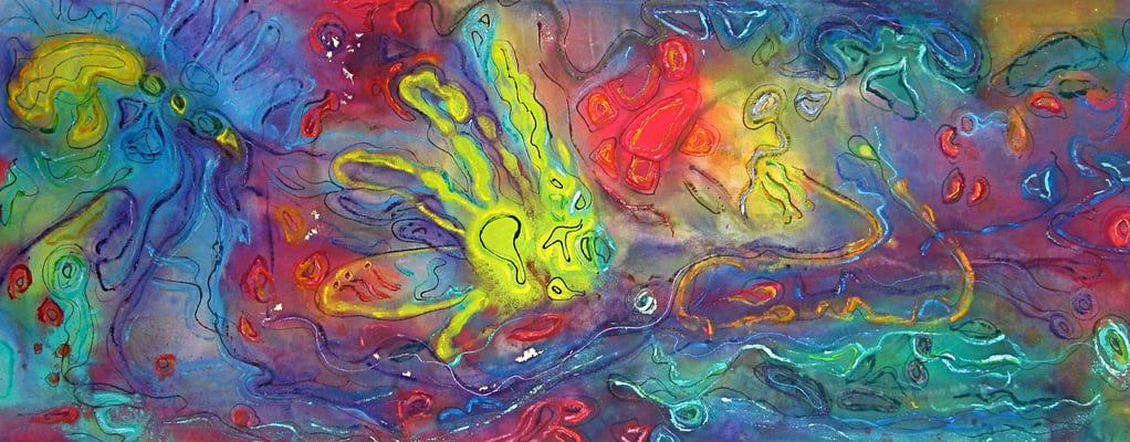 "THE RIVER SPEAKS I"   (54x20)   $3200.