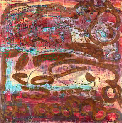 "AGATE CREEK TAPESTRY"  (30x30)  Exclusively at A'EO Fine Art, Greensboro NC